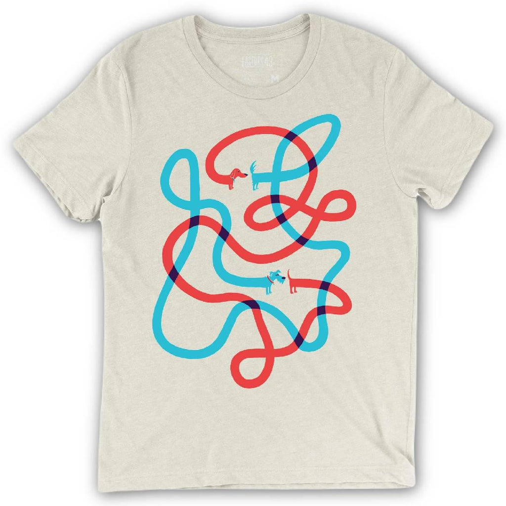 Adult Crew Neck - Dog Dance Heather Dust Tee (XS - 2XL) by Factory 43