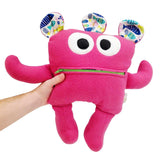 Plush - 14in - Large Chomper Buddy (Bright Pink Fish) by Peek A Boo Plush, image 2 of 7