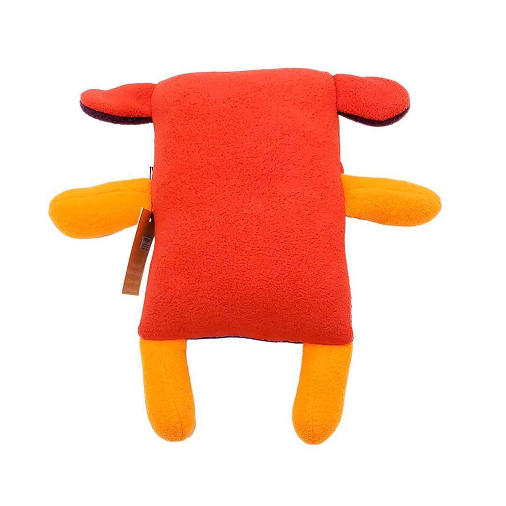 Plush - Large Squared Creature (Red Orange Pink Purple Stripes) by Mr. Sogs