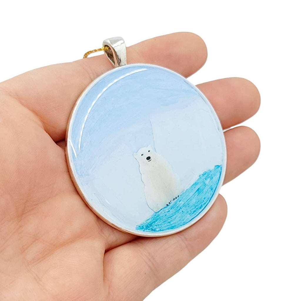 Ornament - Polar Bear and Icebergs Ornament by XV Studios