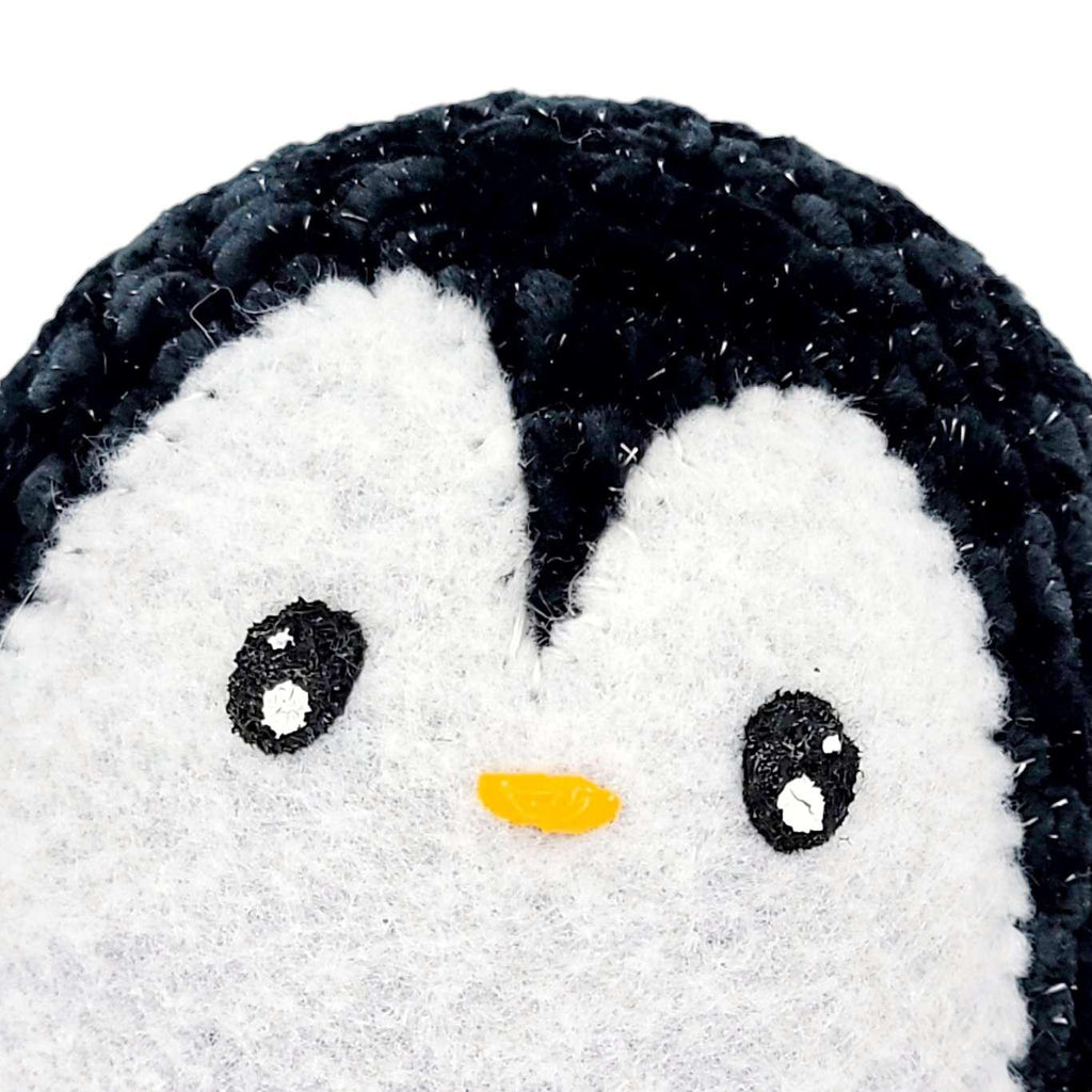 Plush Toy - Extra Large Penguin (Black Sparkle with Red Heart) by Moyo Workshop