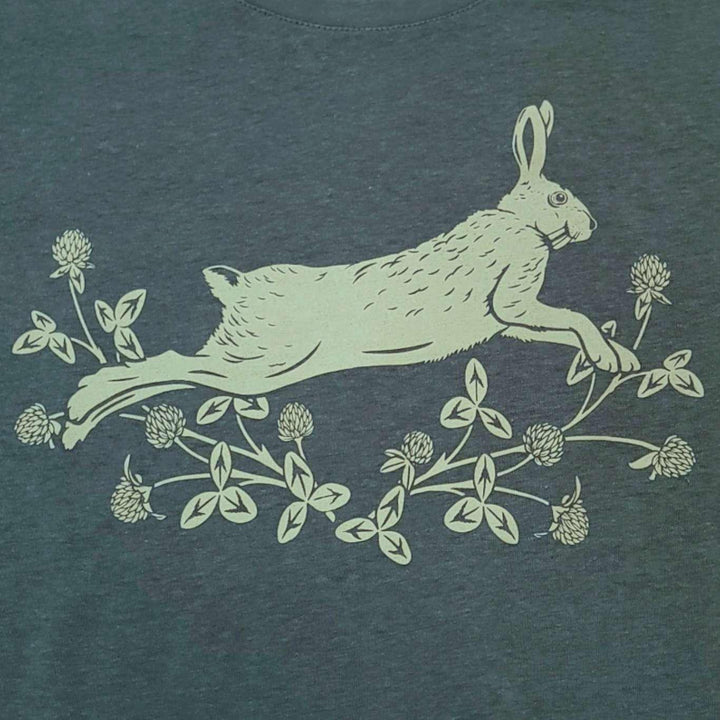 Short Sleeve - Rabbit Green Hemp Fitted Tee (S - 2X) by Uzura