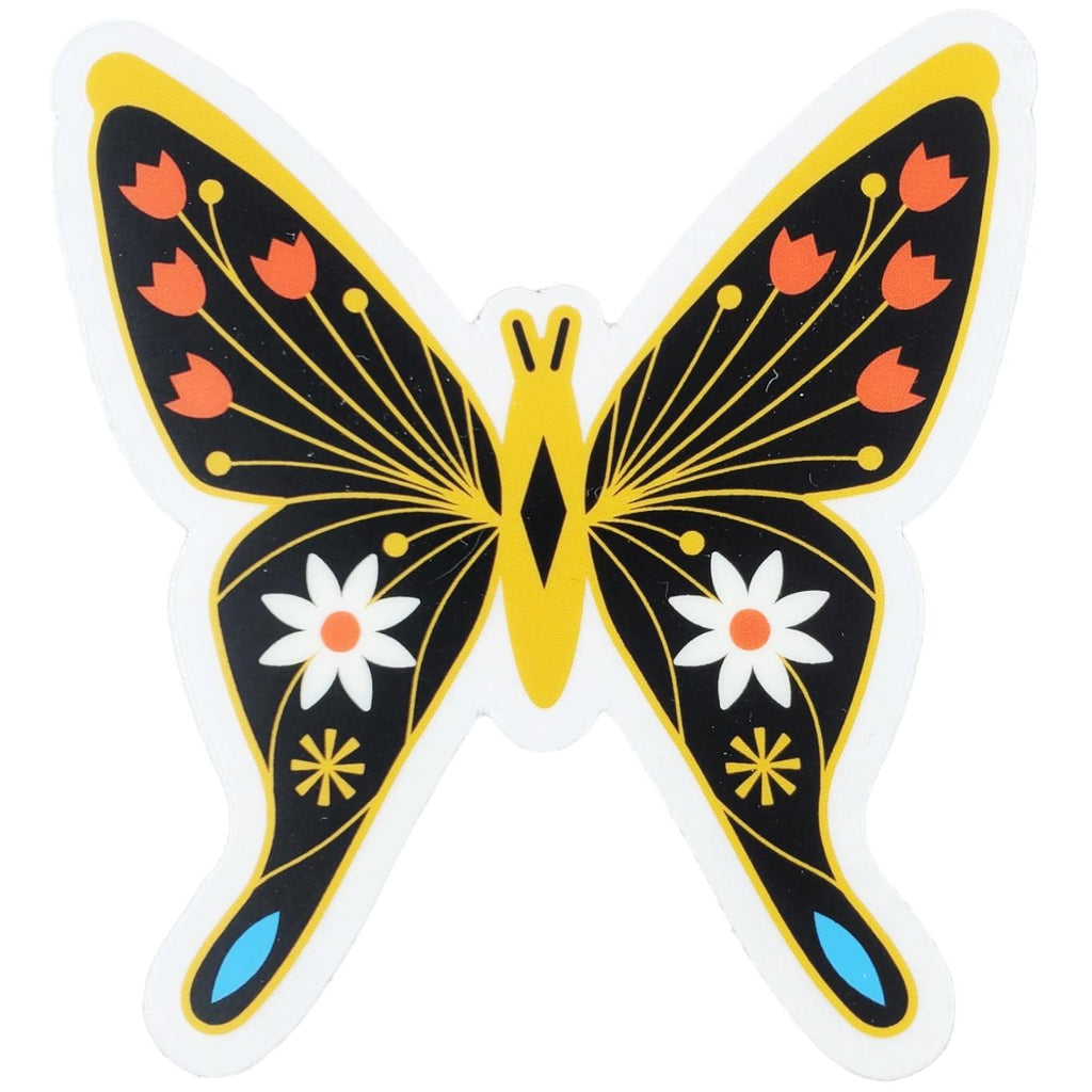 Sticker - Tulip Butterfly Black by Amber Leaders Designs