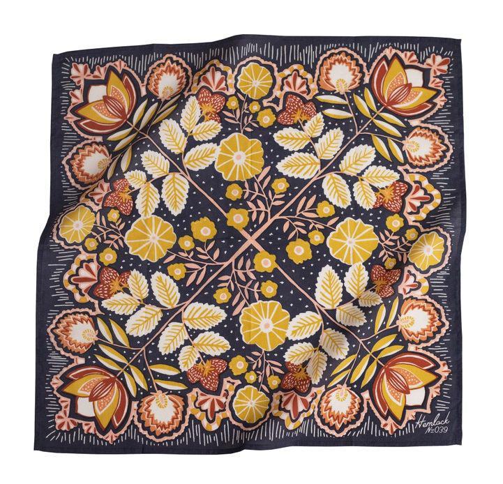 Bandana - Elsie (Floral on Navy) by Handker Bandanas