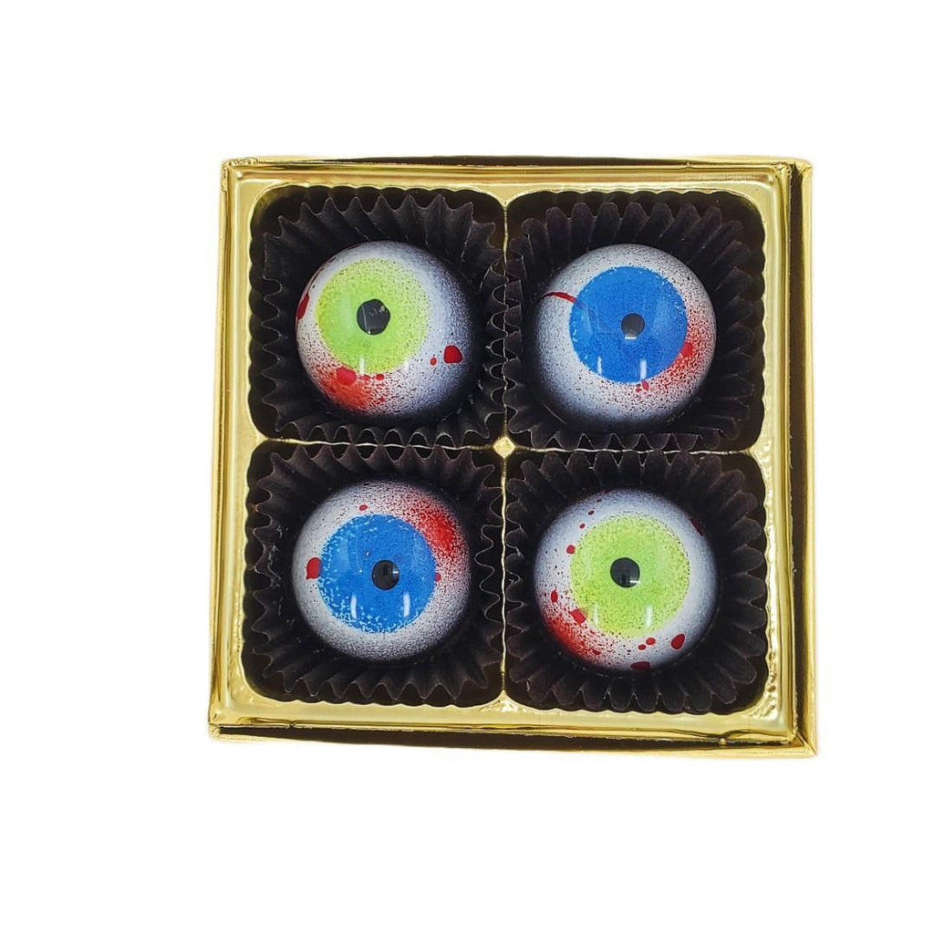 Chocolate Bonbons - 4 Piece Halloween Assortment by Dolcetta Artisan Sweets