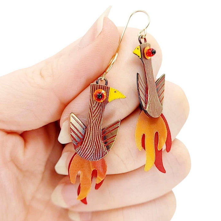 Earrings - Phoenix by Chickenscratch