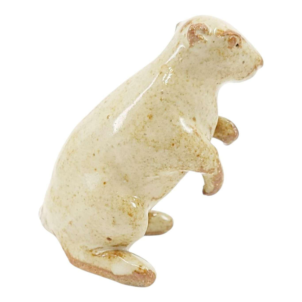 Collectible - Tea Pet Figurine (Off-White Beaver) by Mist Ceramics