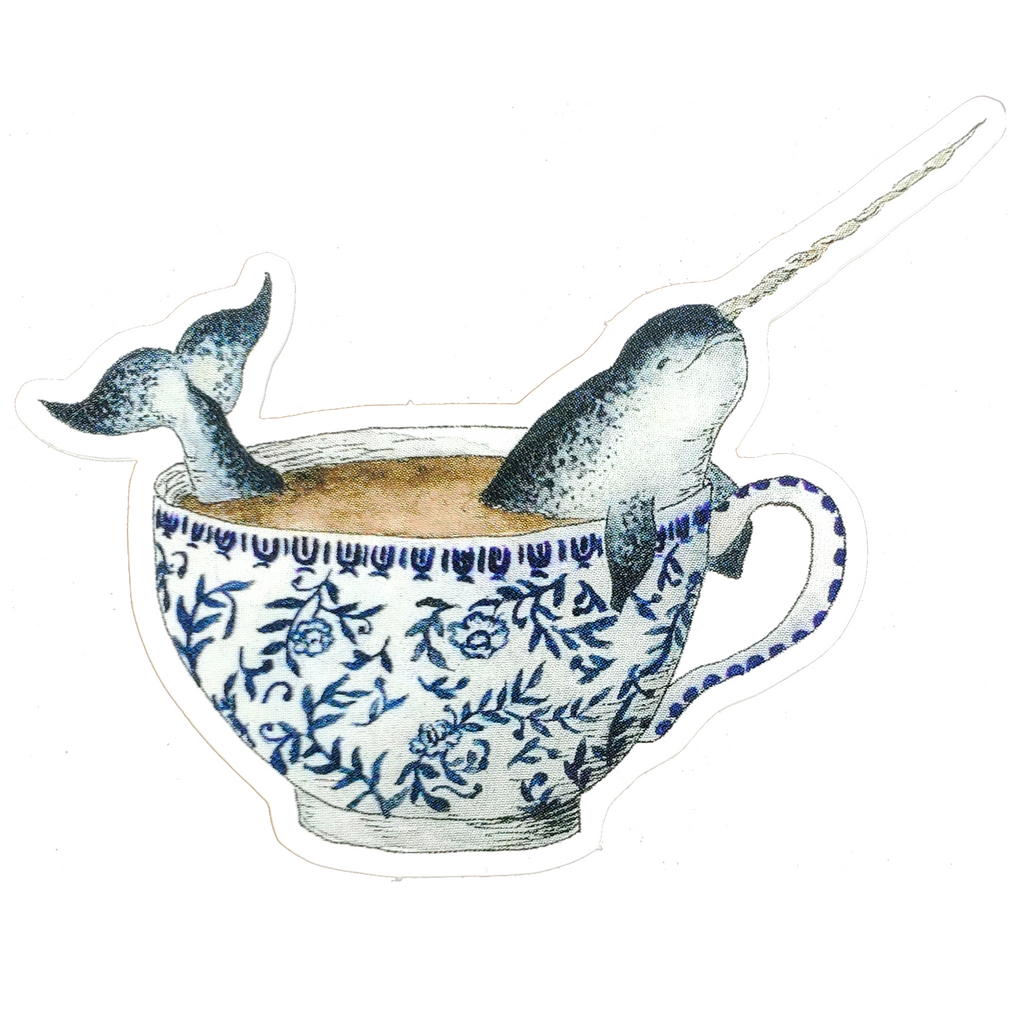 Sticker - Narwhal in a Teacup by Lizzy Gass