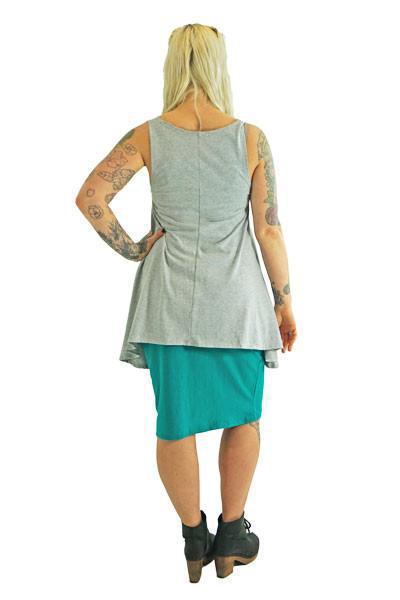 (20% Off) Tunic - Heather Smoke Gray Breezy Sleeveless Tunic (Size S Only) by Texture Clothing