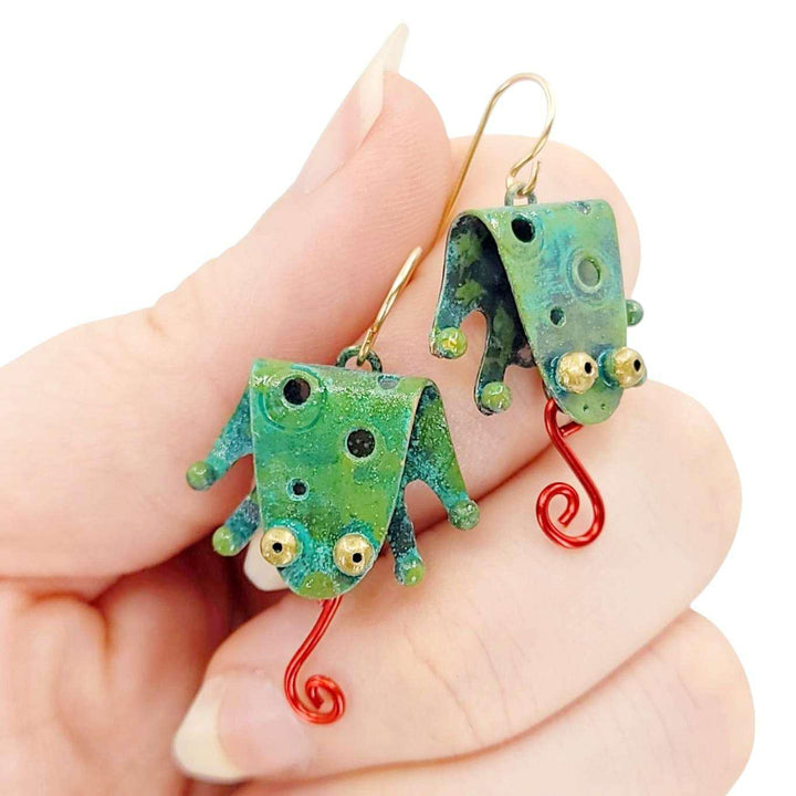 Earrings - Flytrap Frogs by Chickenscratch