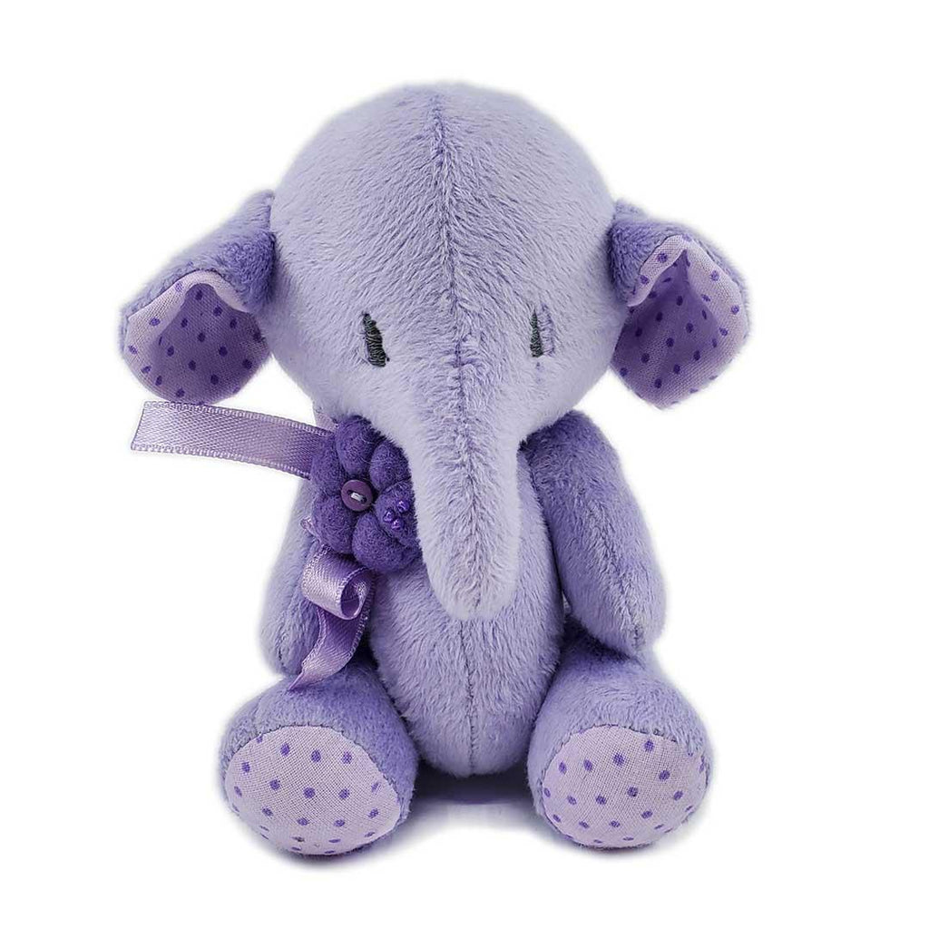 Plush - Purple Elephant with Flower by Frank and Bubby