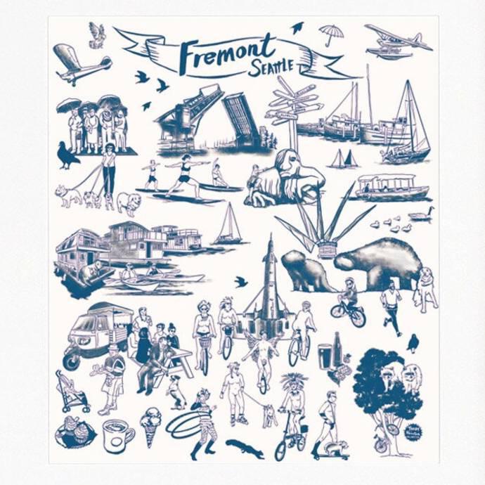Art Print - 11.5 x 14 Fremont by Oliotto