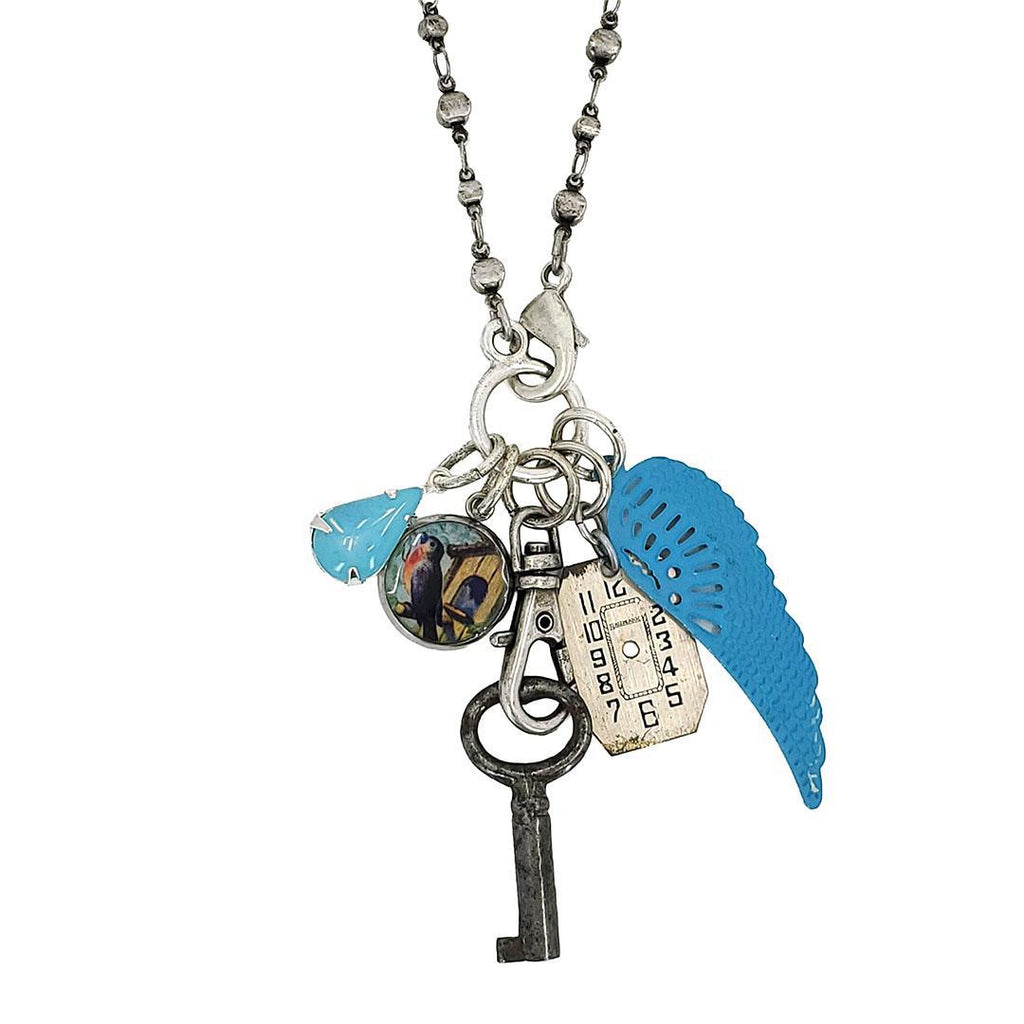 Necklace - ReCollect (Messenger of Joy) by Christine Stoll | Altered Relics