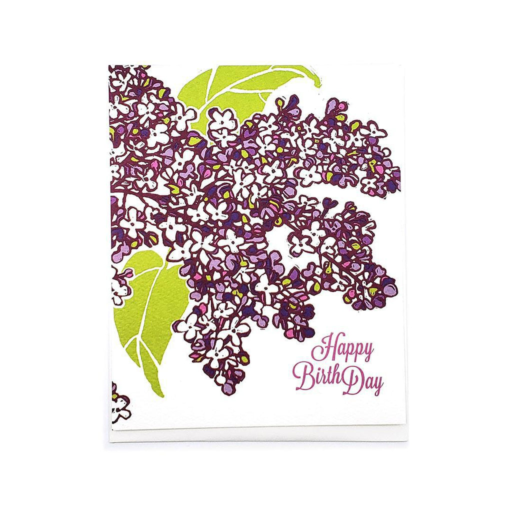 Card - Birthday - Lilac Floral by Little Green