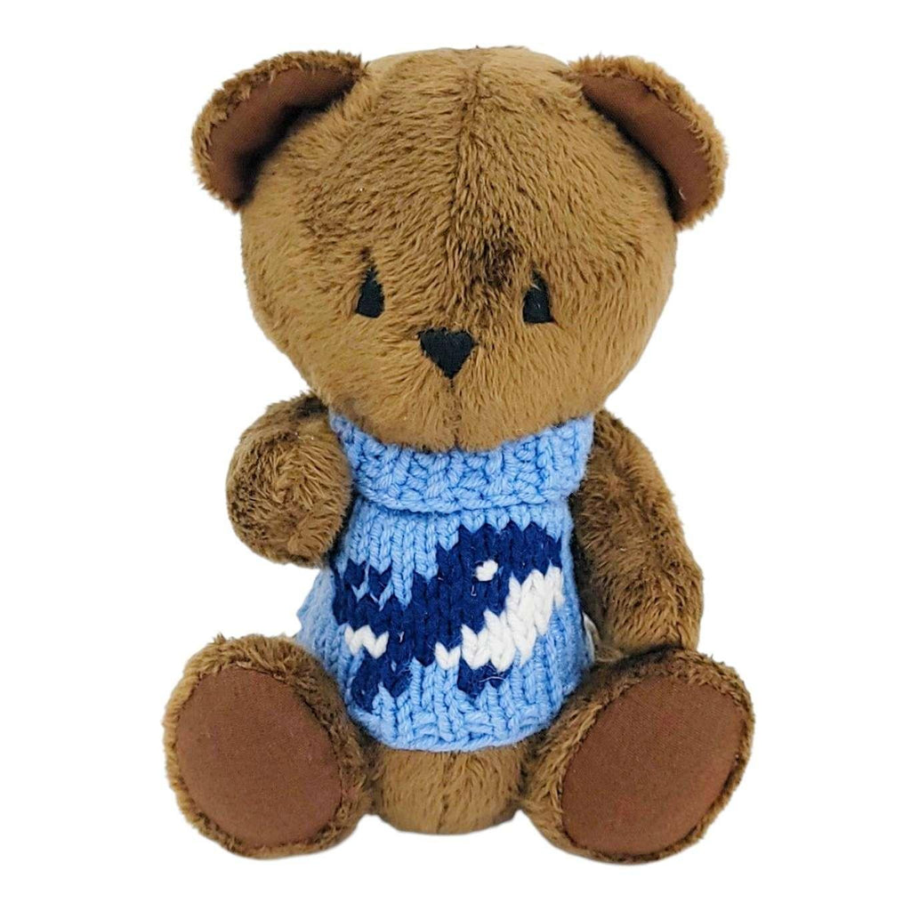 Plush - Brown Bear in Sweater (Whale) by Frank and Bubby