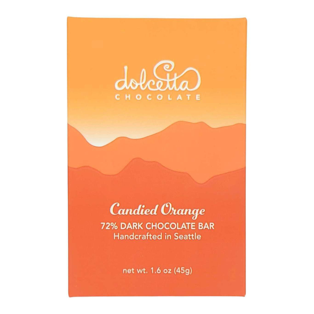 Bar - Candied Orange (72% Dark Chocolate) by Dolcetta Artisan Sweets
