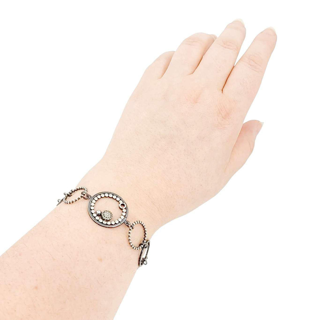 Bracelet - Multi-Circle with Pave Round OOAK (Sterling Silver, Diamond) by 314 Studio