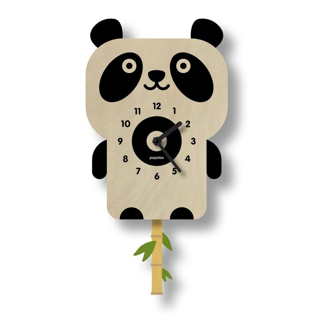 Wood Clock - Panda Bamboo Pendulum by Popclox