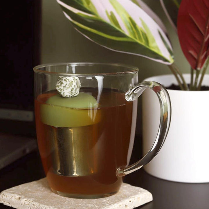 Tea Infuser - Leafy Cuboctahedron (Green Base) by Float2Infuse