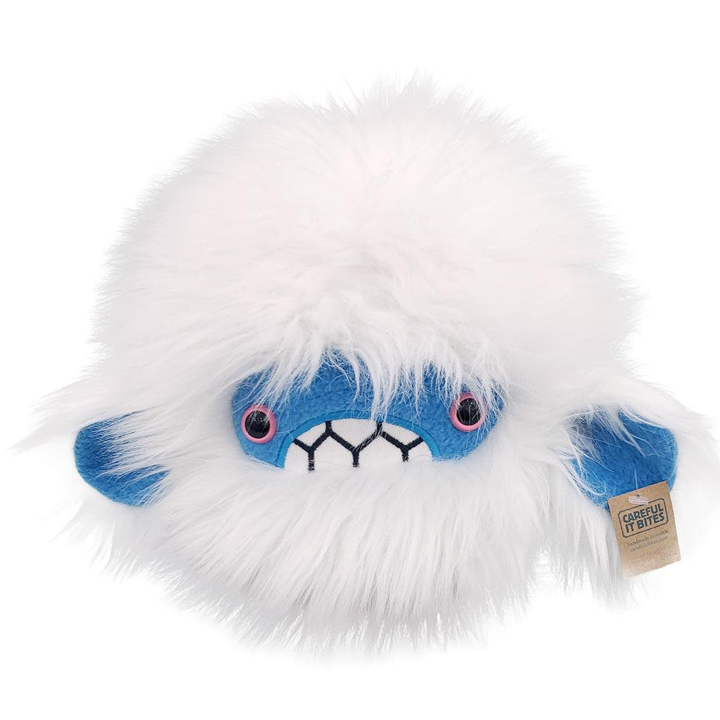 Pygmy Yeti Head - White with Pink Eyes by Careful It Bites