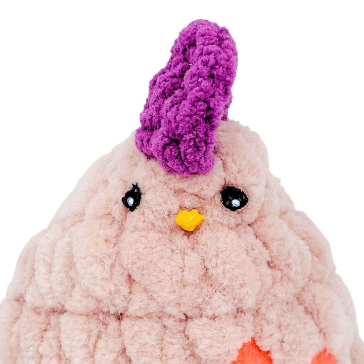 Plush Toy - Small Pink Chicken (Pink Heart) by Moyo Workshop