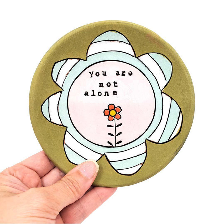 Ring Dish - 5in - You Are Not Alone (Assorted Colors) by Leslie Jenner Handmade