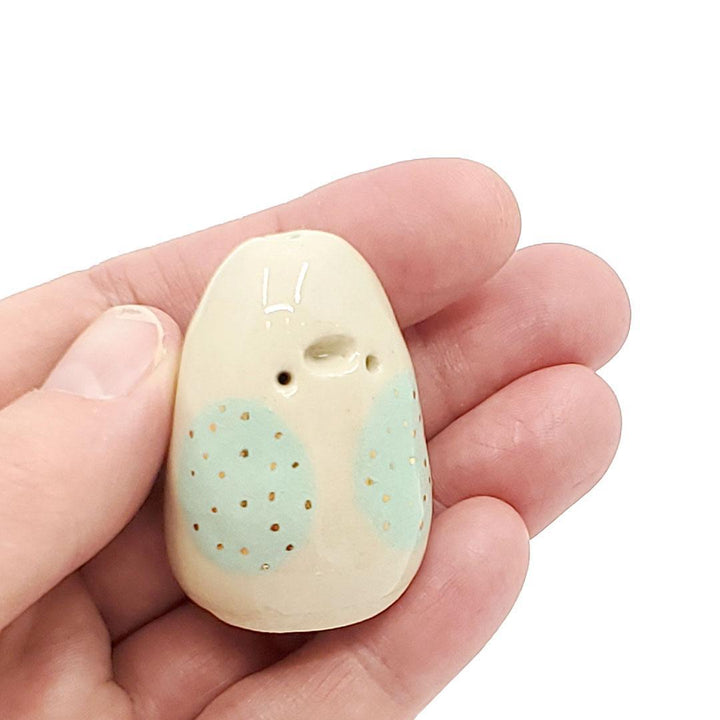 Figurine - Lucky Potato Bud Vase (Single Hole, Mint Cheeks, Tall) by The Pottery Parade