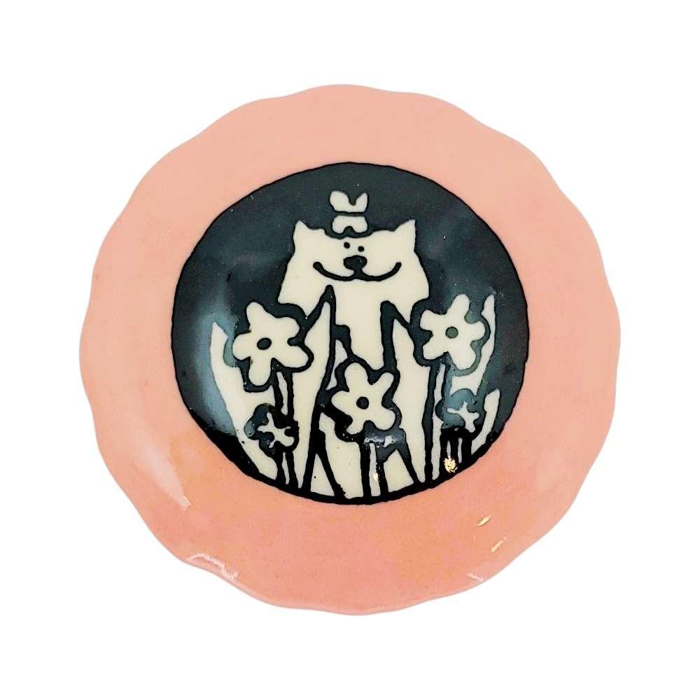 Trinket Box - Flower Cat (Pink) by Rolly Poly Studios