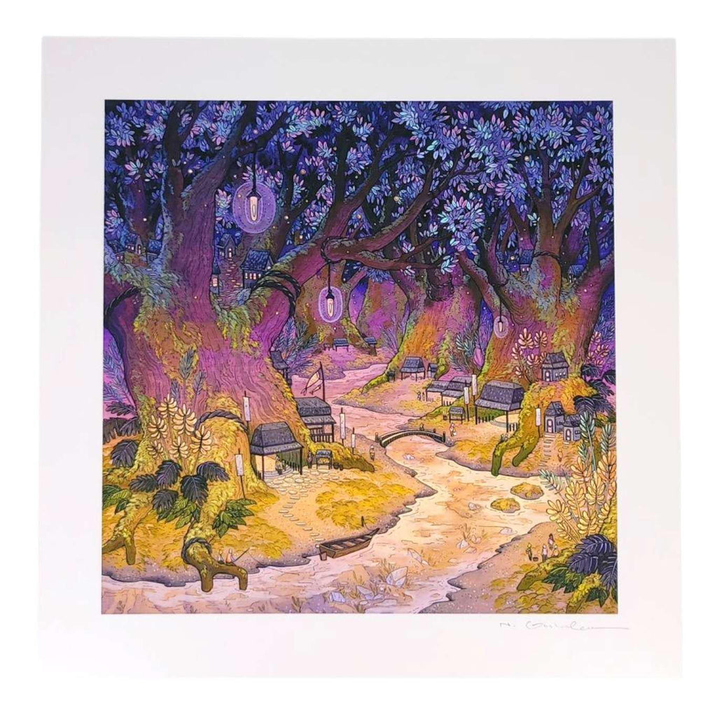 Art Print - 10x10in - Twilight Mosslands by Nimasprout