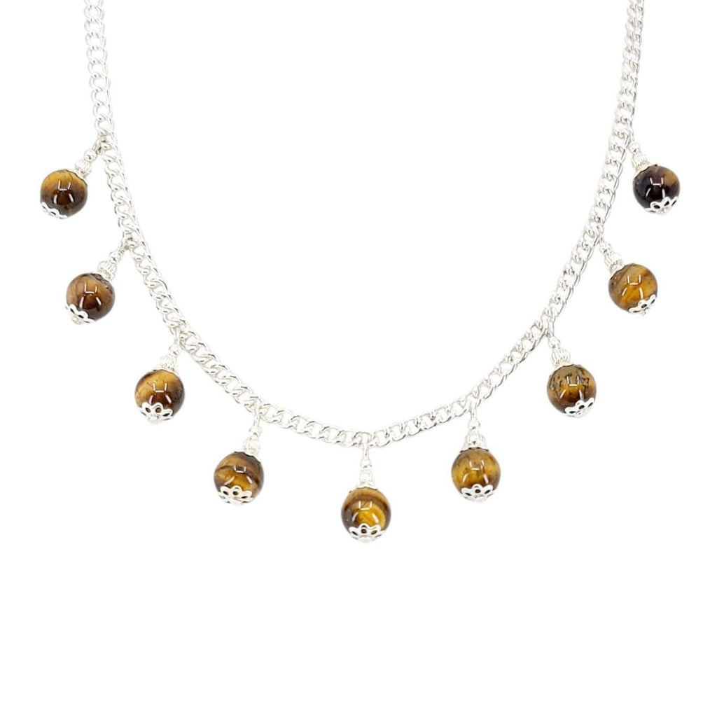 Necklace - Bead Drops (Tiger’s Eye) by Tiny Aloha