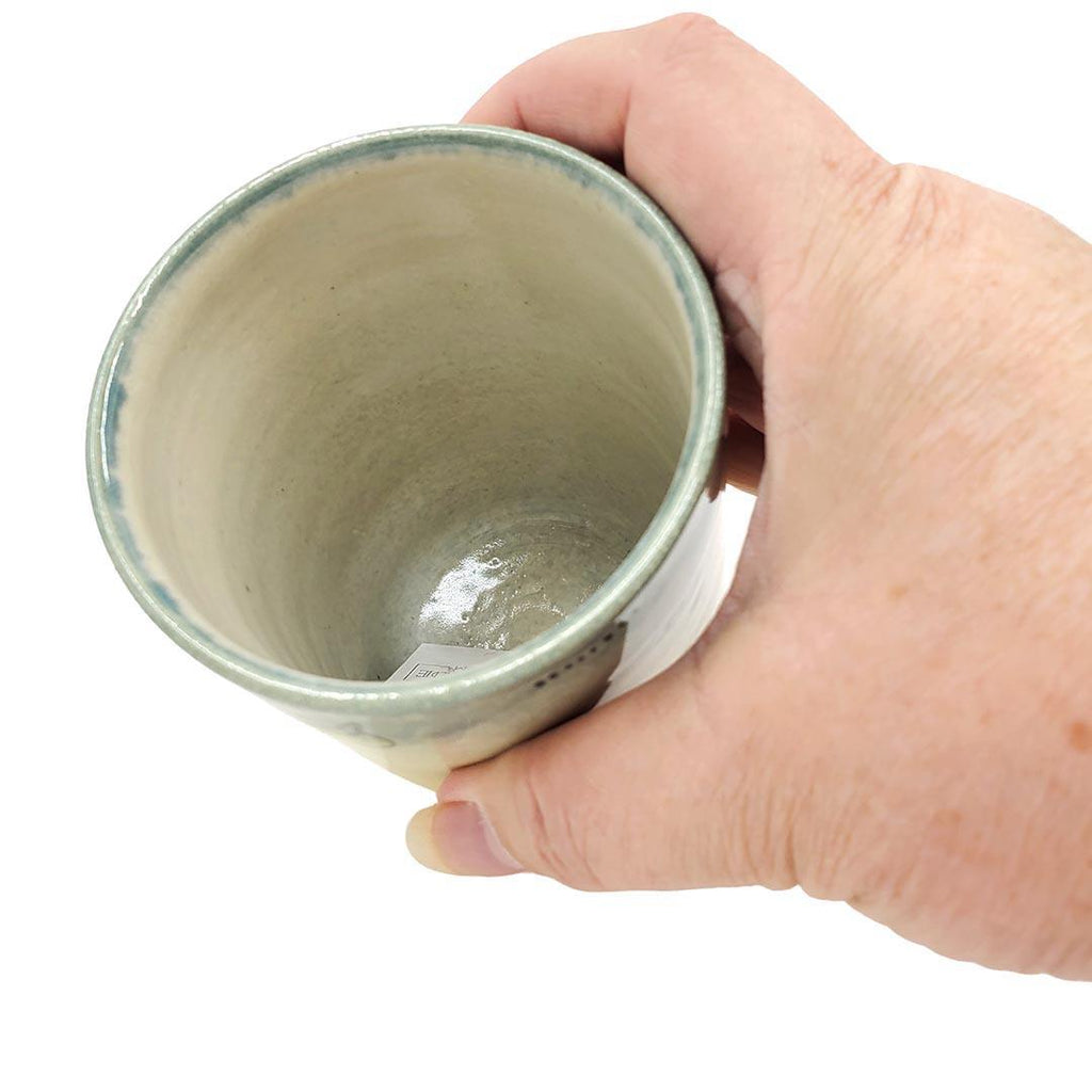 Tall Tumbler - 12 oz - Yellow Snail by Dwadlings