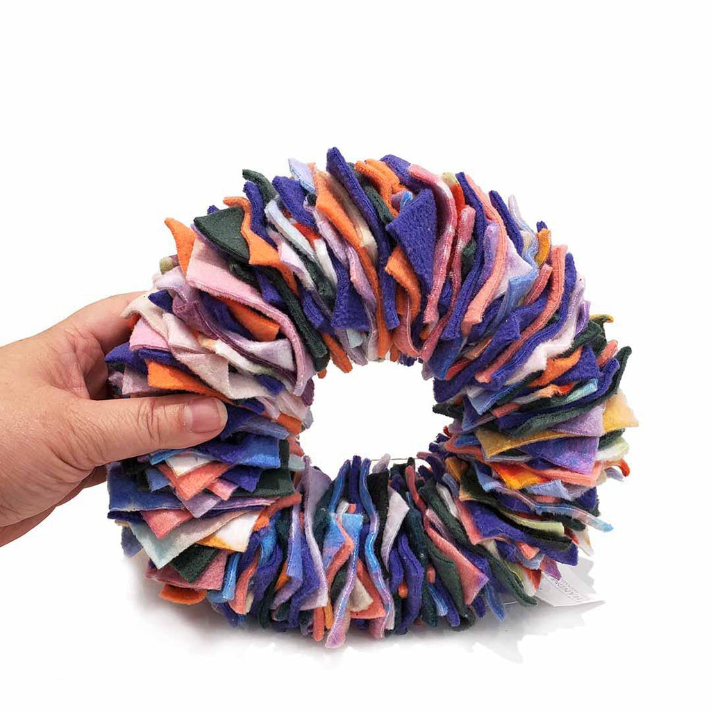 Pet Toy - Large 10in - Snuffle Donut (Purples) by Superb Snuffles