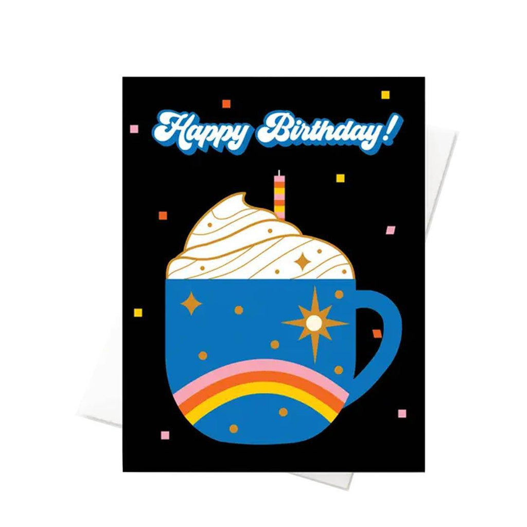 Card - Birthday - Happy Birthday Candles on Black by Amber Leaders Designs