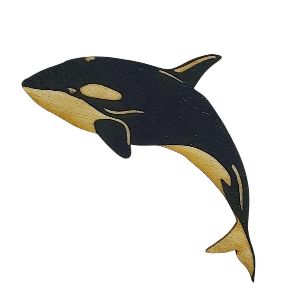 Wooden Magnet - Small - Orca (Black) by SnowMade