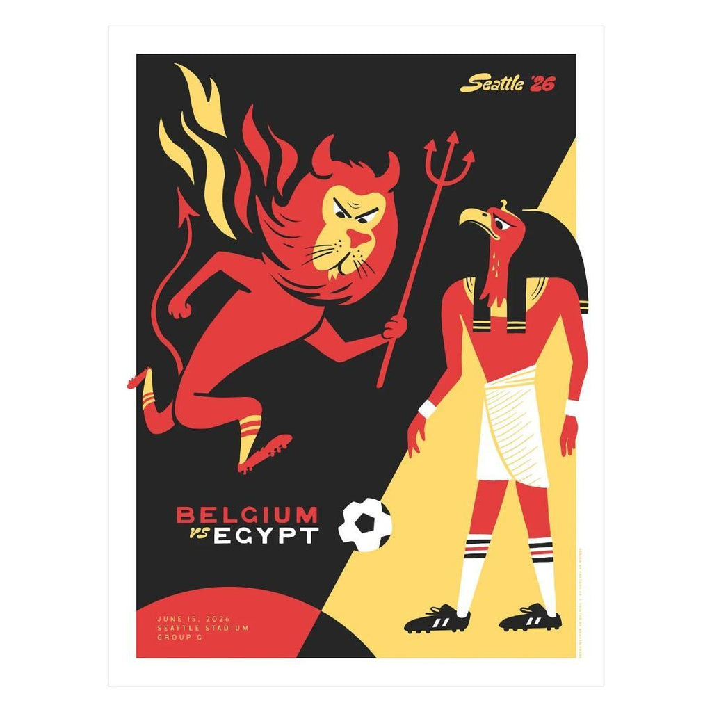 Art Print - 18x24 - World Cup Belgium vs Egypt Print by Factory 43