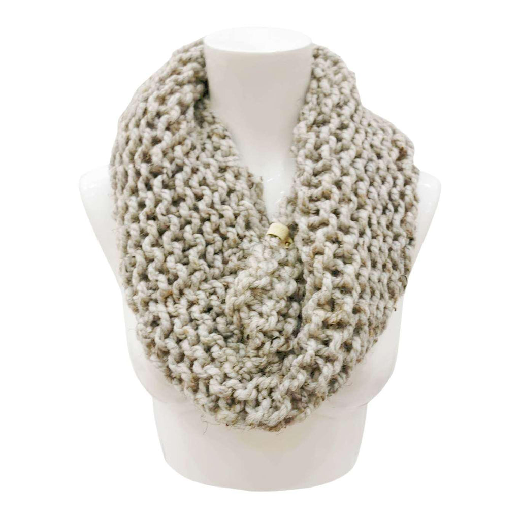 Knit Scarf - Cowl - Classic (Gray Marble) by Cristin Rae Knits