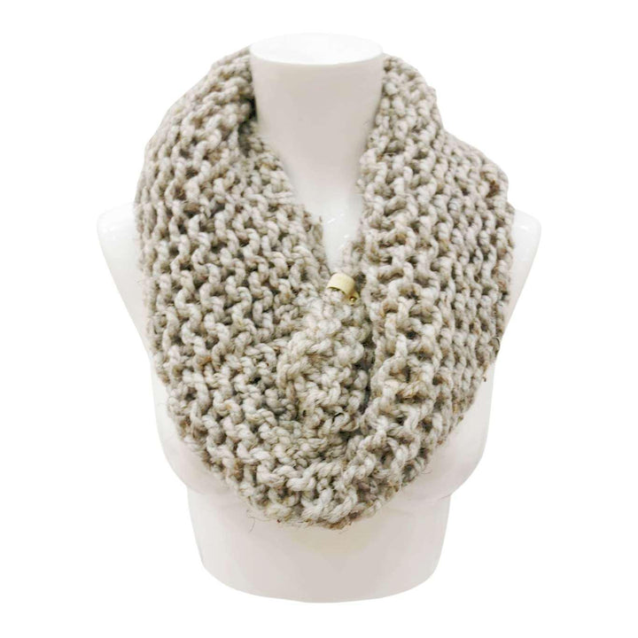 Knit Scarf - Cowl - Classic (Gray Marble) by Cristin Rae Knits