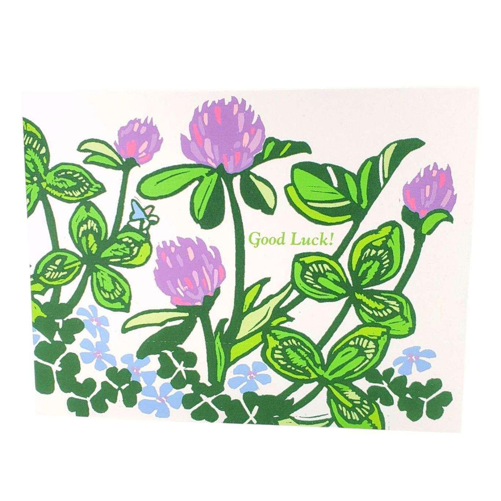 Card - All Occasion - Green Good Luck Clover by Little Green