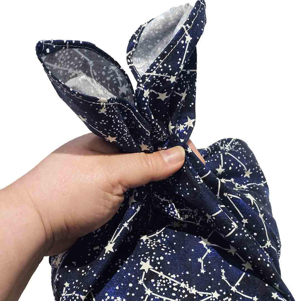 Gift Wrap - 20 in - Constellations on Navy Blue (Glow in the Dark) Furoshiki by imakecutestuff