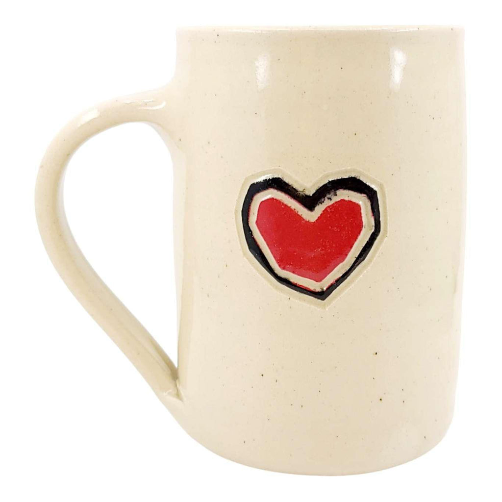 12oz Mug - Red Heart by Susan Stone Design