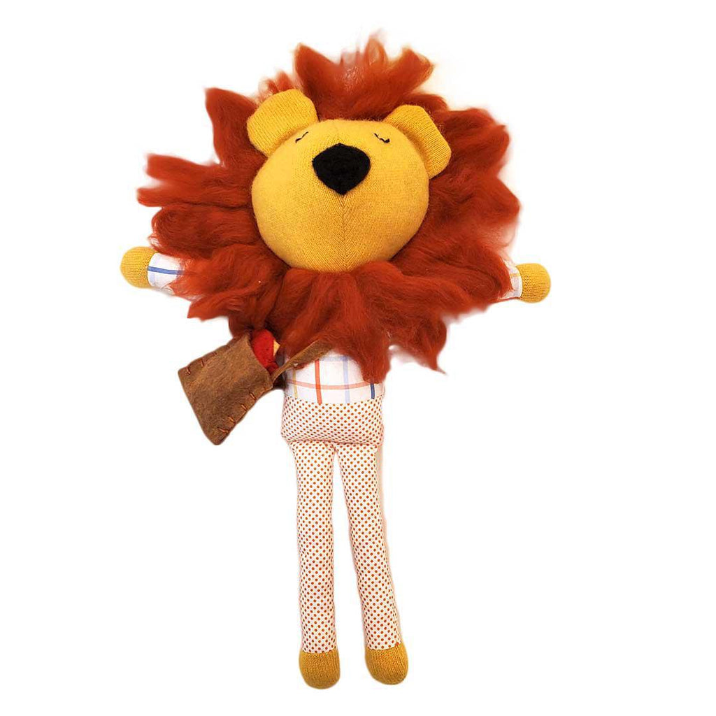 Plush - Lion in Red-Blue Shirt by Fly Little Bird