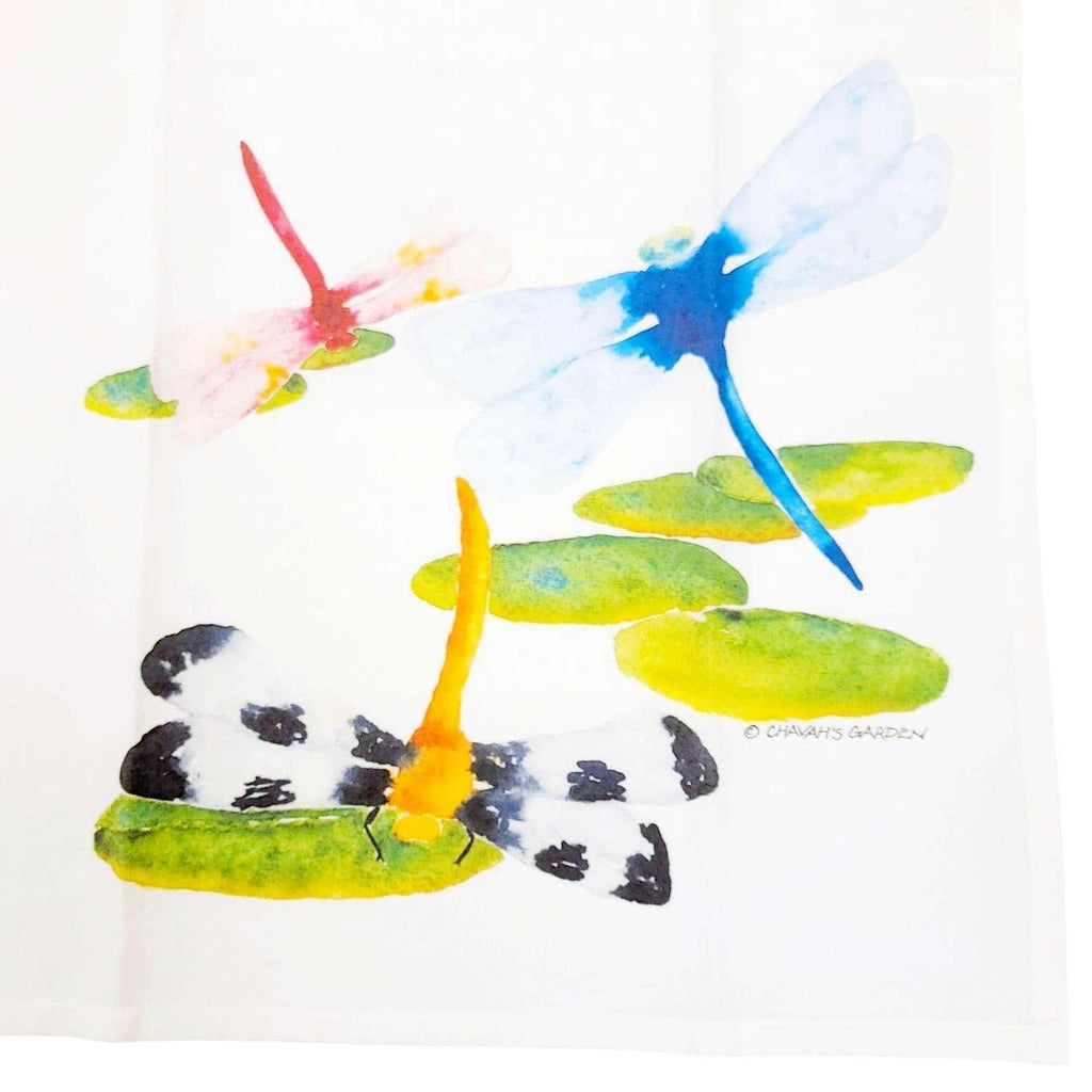 Tea Towel - Dragonflies by Chavah's Garden