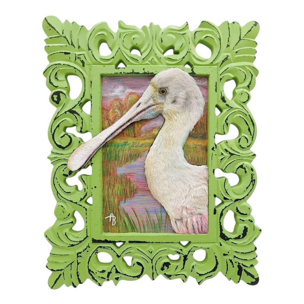 Applique Art - Spoonbill (OOAK) by Chubby Bunny