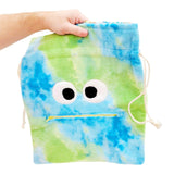 Bag - Chomper Buddy Drawstring (Blue Green Turtles) by Peek A Boo Plush, image 5 of 5