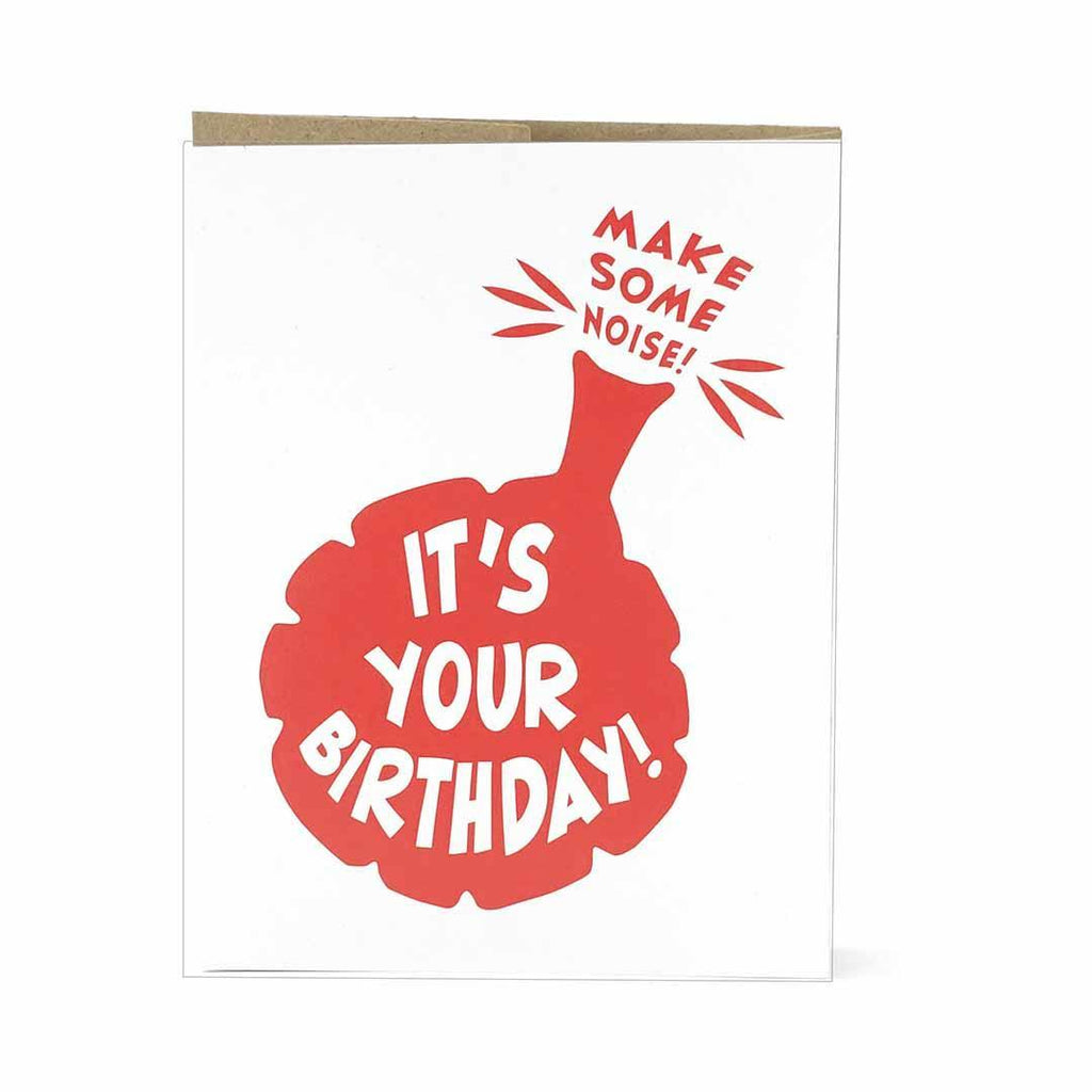 Card - Birthday - Make Some Noise Whoopee Cushion by Orange Twist