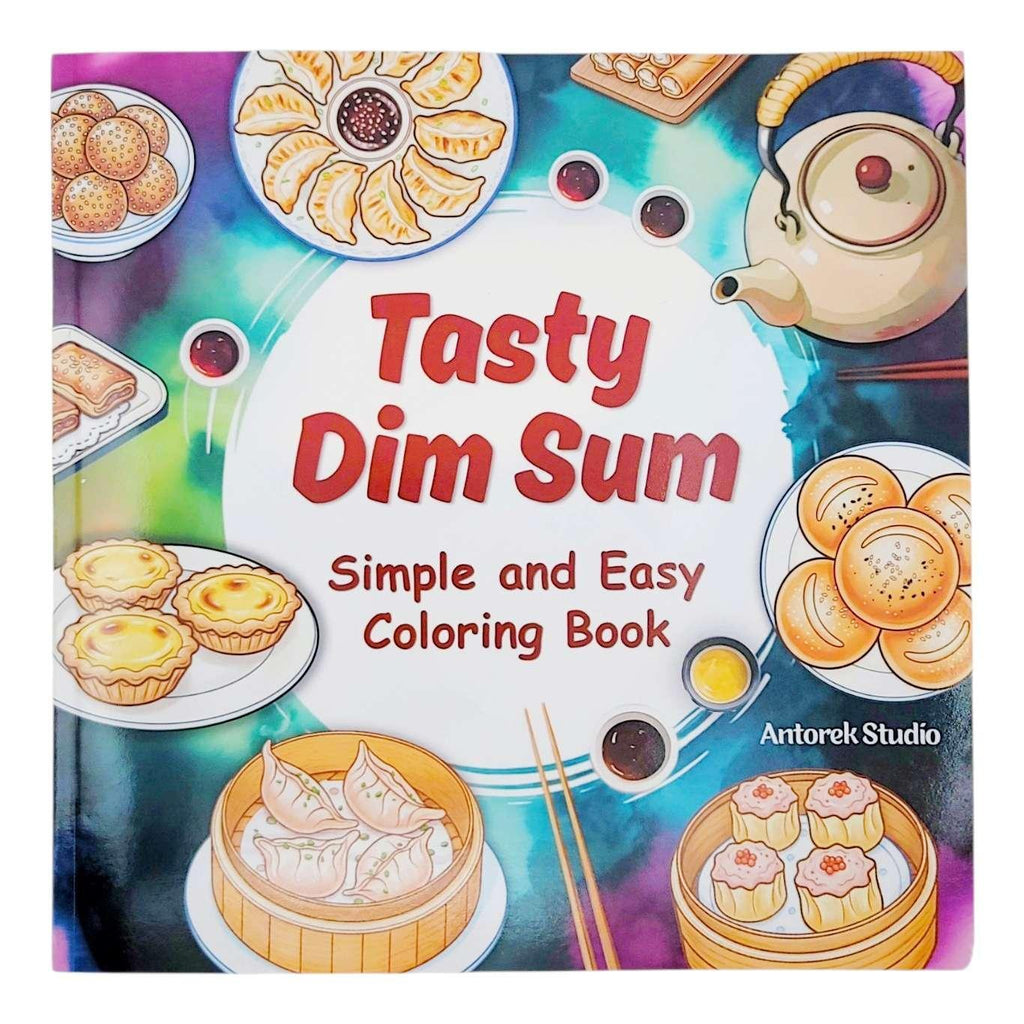 Book - Tasty Dim Sum Coloring Book by Antorek Studio