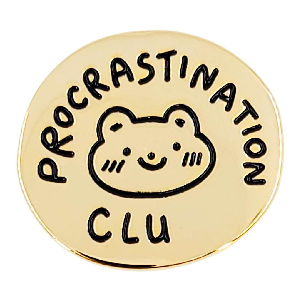 Enamel Pin - Procrastination Club by Mis0 Happy