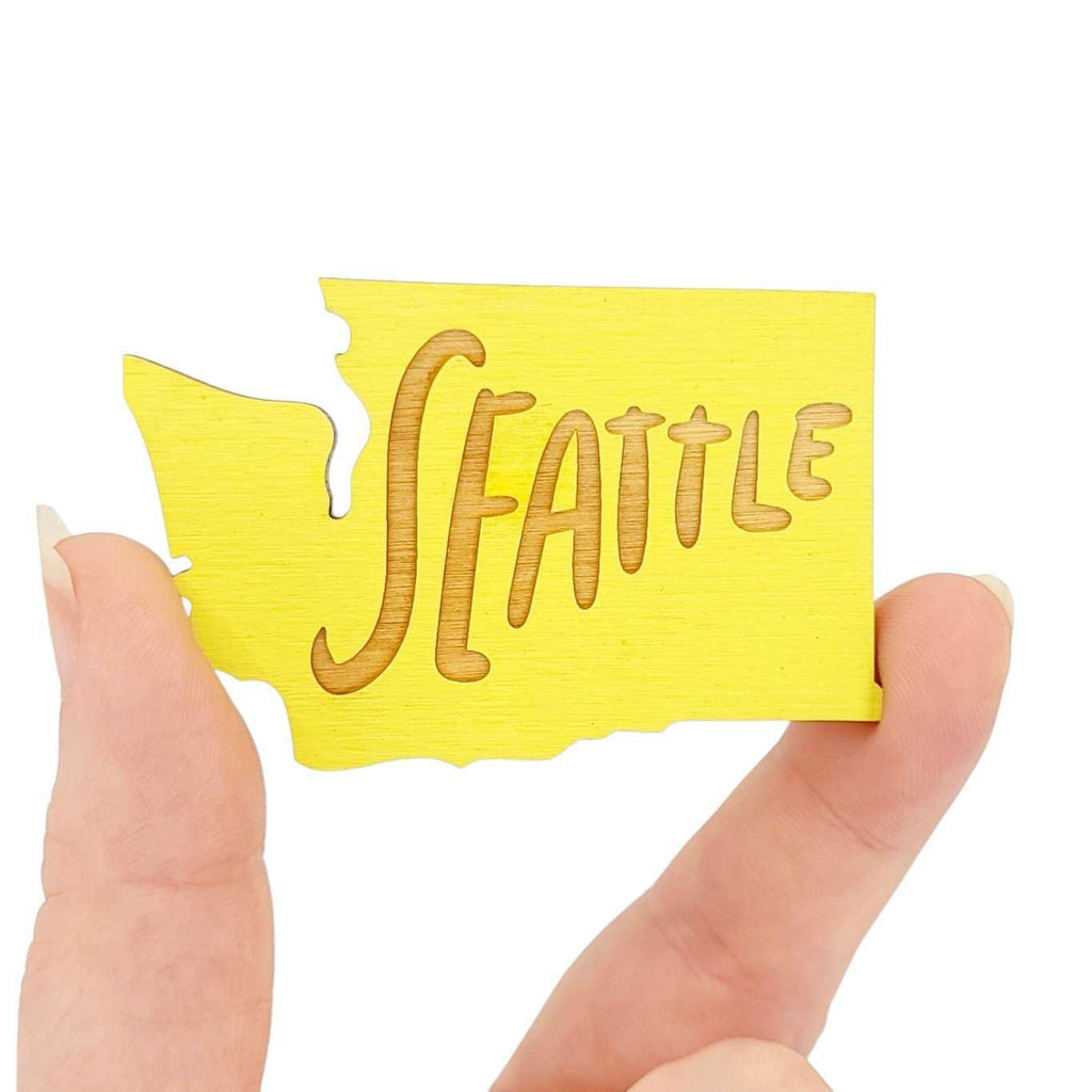 Magnets - Small - Seattle WA State (Assorted Colors) by SnowMade