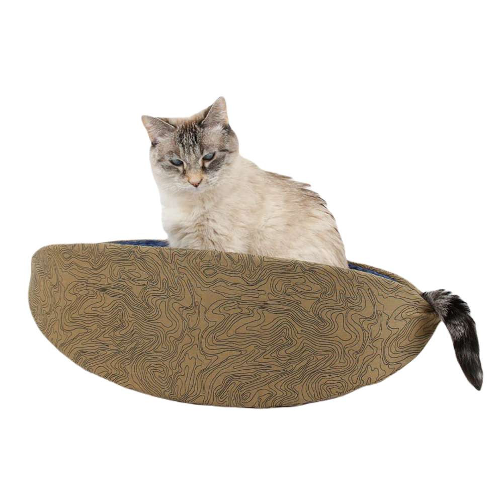 Regular The Cat Canoe - Topographical Map with Blue Lining by The Cat Ball