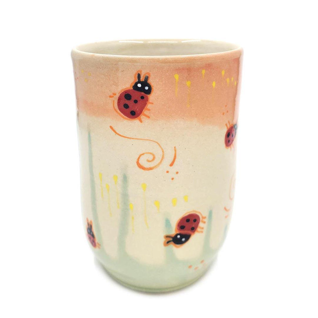 Tall Tumbler - 12 oz - Little Red Ladybugs by Dwadlings